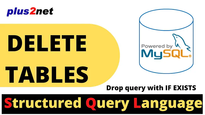 SQL delete table command by using DROP query and before deleting checking if TABLE exists