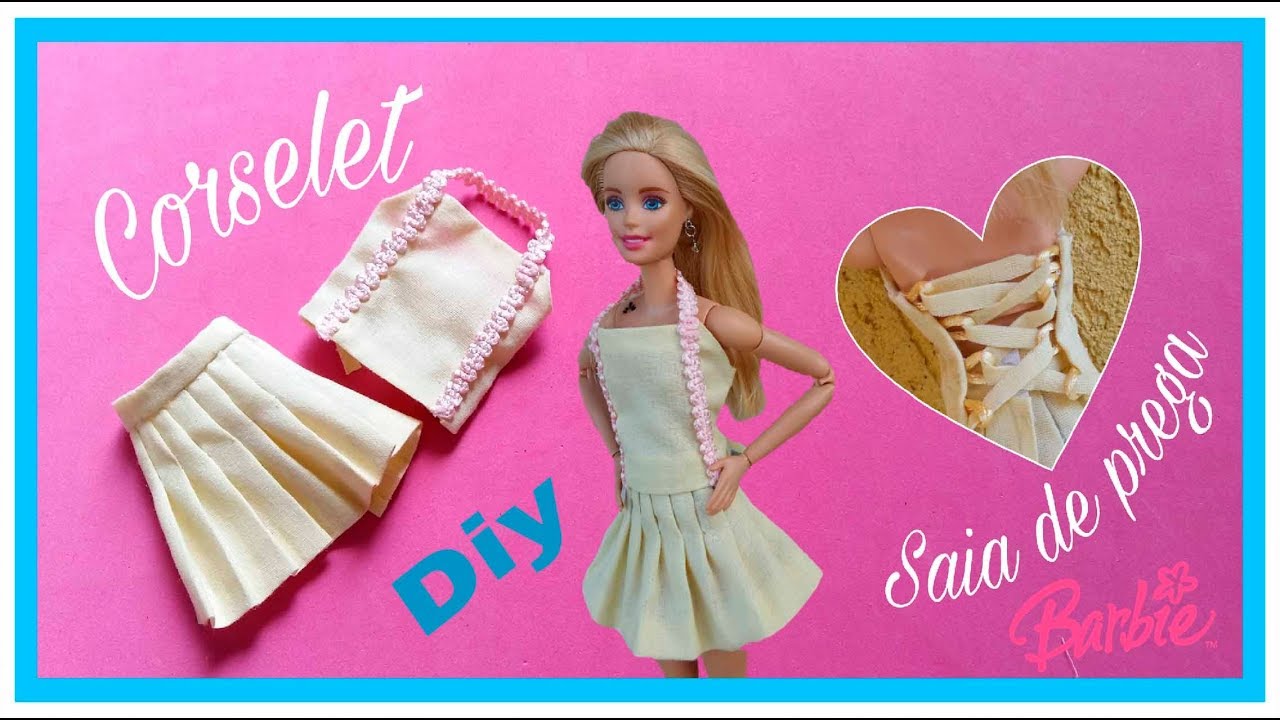 Como fazer uma BARBIE de PAPEL, Como fazer roupas de papel para boneca  Barbie fácil