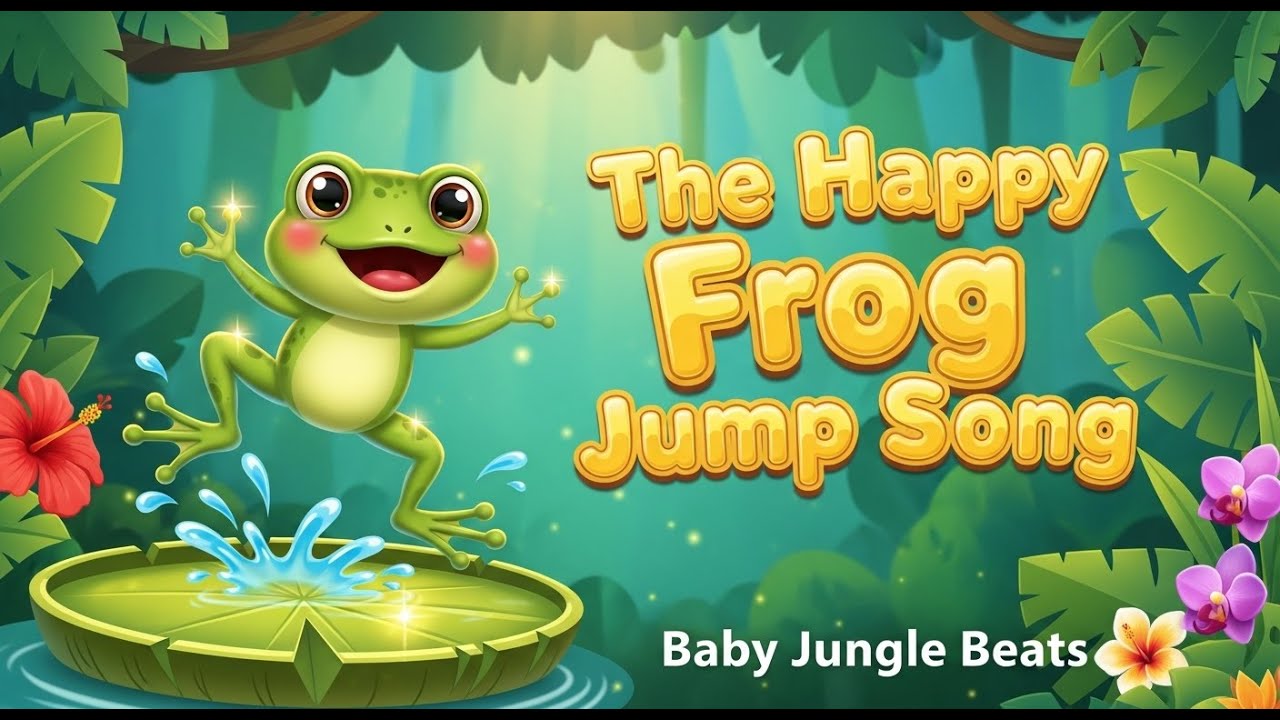 Песня о весёлом прыжке лягушки | Весёлая детская песенка для детей | Baby Jungle Beats