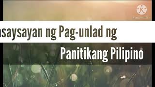 Kasaysayan ng Pag-unlad ng Panitikang Pilipino Part 1 (Pre-Kolonyal)