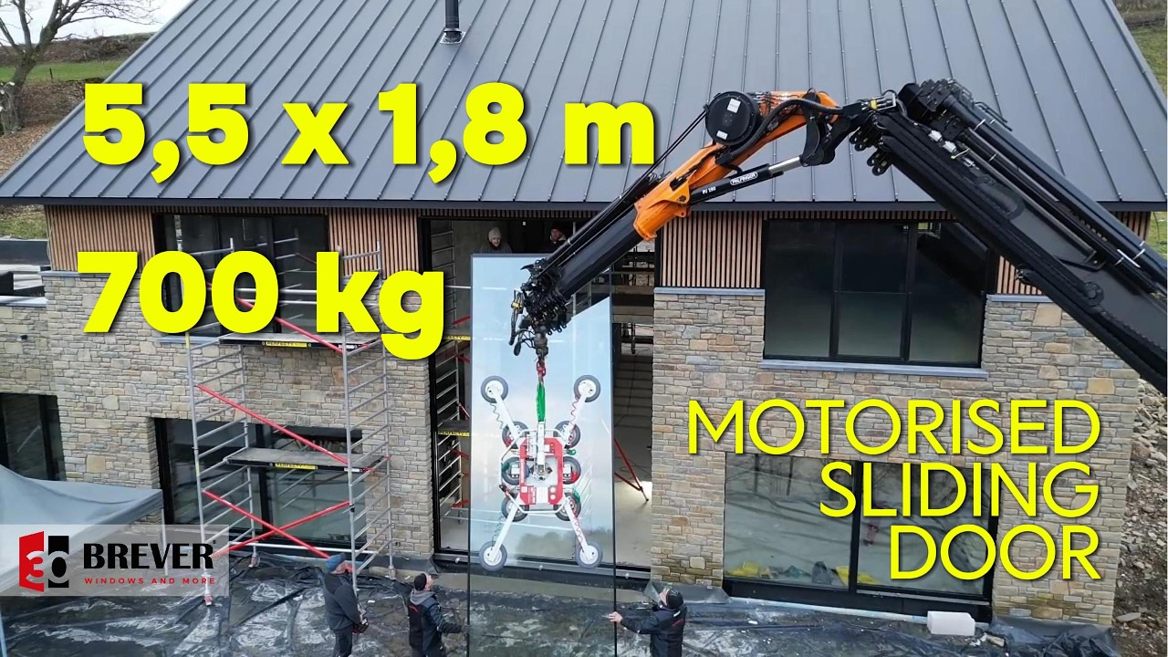 BREVER - Einbau einer 700 kg motorisierten Schiebeanlage - motorised sliding door
