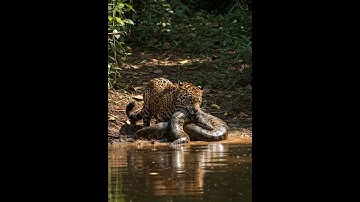 Jaguar’s Bite LEAVES Python Frozen in Fear #shorts #shortvideo #shortsfeed