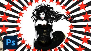 Creating Wonder Woman Artwork in Illustrator and Photoshop | Adobe Creative Cloud screenshot 5