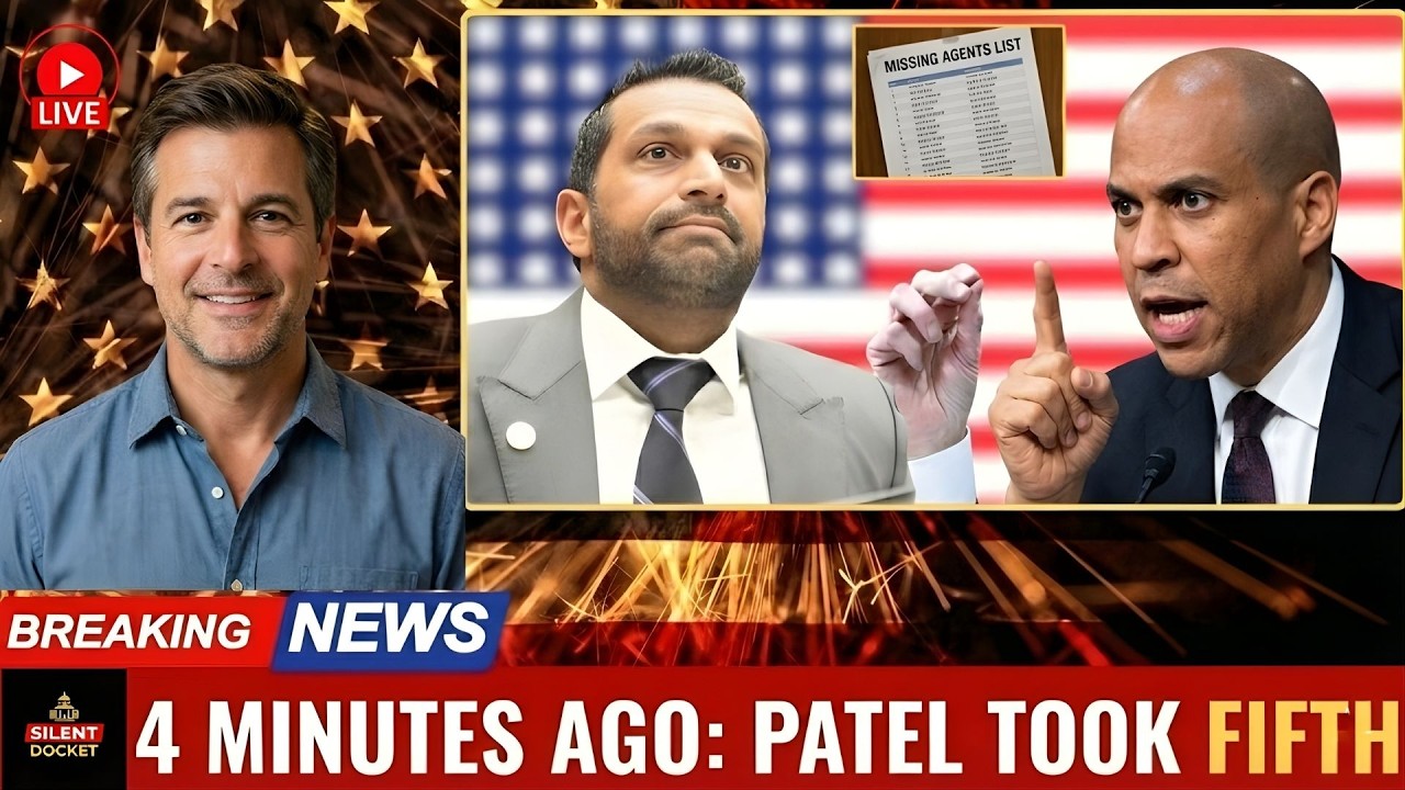 Booker Asked ONE Question About Missing FBI Agents — Patel Takes The FIFTH On Camera