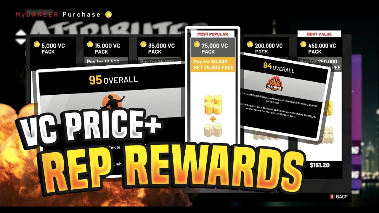 NBA 2K19 REP REWARDS AND VC PRICES!! ARE THEY WORTH IT!! - YouTube