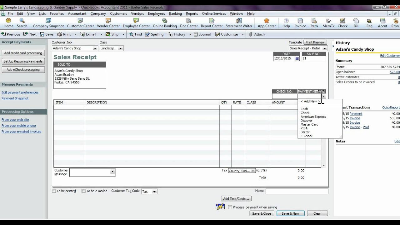 create-sales-receipts-in-quickbooks-youtube
