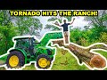 TORNADO Hits the ABANDONED RANCH!!! (Broke the Tractor)