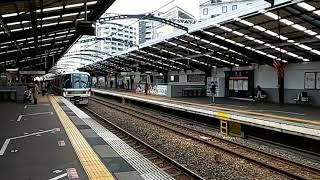 JR西日本大正駅で105系回送列車の入線シーン（2019年10月17日木曜日）携帯電話で撮影