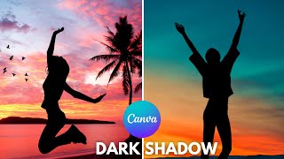 How to make Silhouette Effect Photo - Dark Shadow Effect - Canva Tutorial screenshot 2