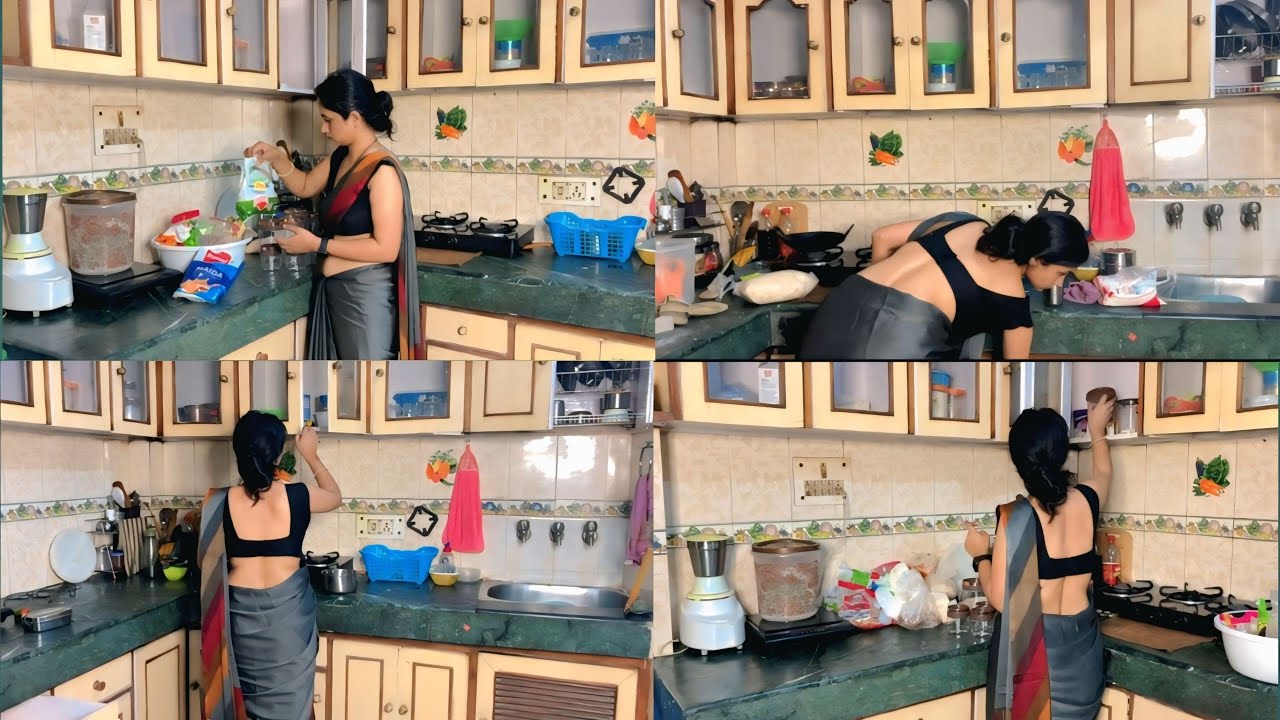 Aab Jake finally Maine Aapne kitchen ka grocery set kar payi || kitchen organised || set cleaning