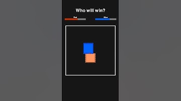 BLUE VS. RED Square!  Who will win? #battle #blocks #simulation #adhd #animation
