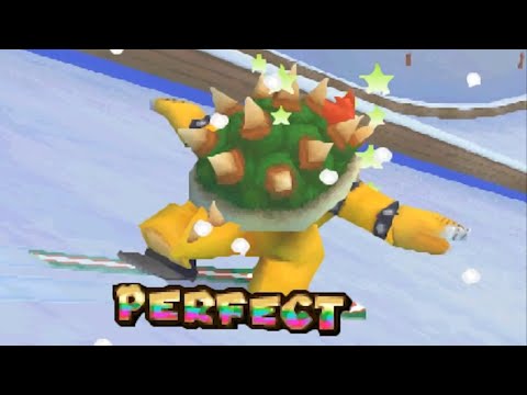 Mario & Sonic at the Olympic Winter Games (DS) - All Characters Ski Jumping Gameplay