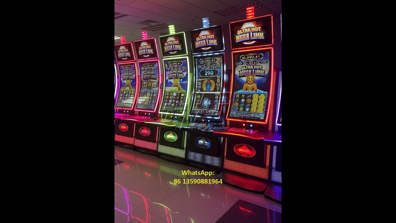 Luxury 43 Inch Curved Touch Meag Link Slot Game Machine,43 Inch Slot Gaming Machine For Sale