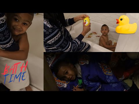 OUR TODDLER NIGHT TIME ROUTINE// BATH TIME//SINGLE MOM VLOG