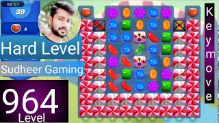Candy crush saga level 964 । No boosters । Super hard level  😱 । Three stars ⭐⭐⭐ । Tricks of Sudheer