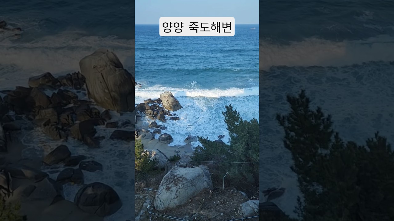 아름다운 대한민국 🇰🇷 #강원도 #양양 #죽도정 #죽도해변 #바다 #동해바다 #파도 #파도소리 #파도영상 #yangyang #korea #koreatravel #shorts