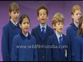 British students perform sanskrit shlokas at the queens baton relay 2010