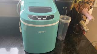 Kuppet Portable Ice Maker Countertop Ice Cube Maker Machine Review, Ice Machine Set To Both Large