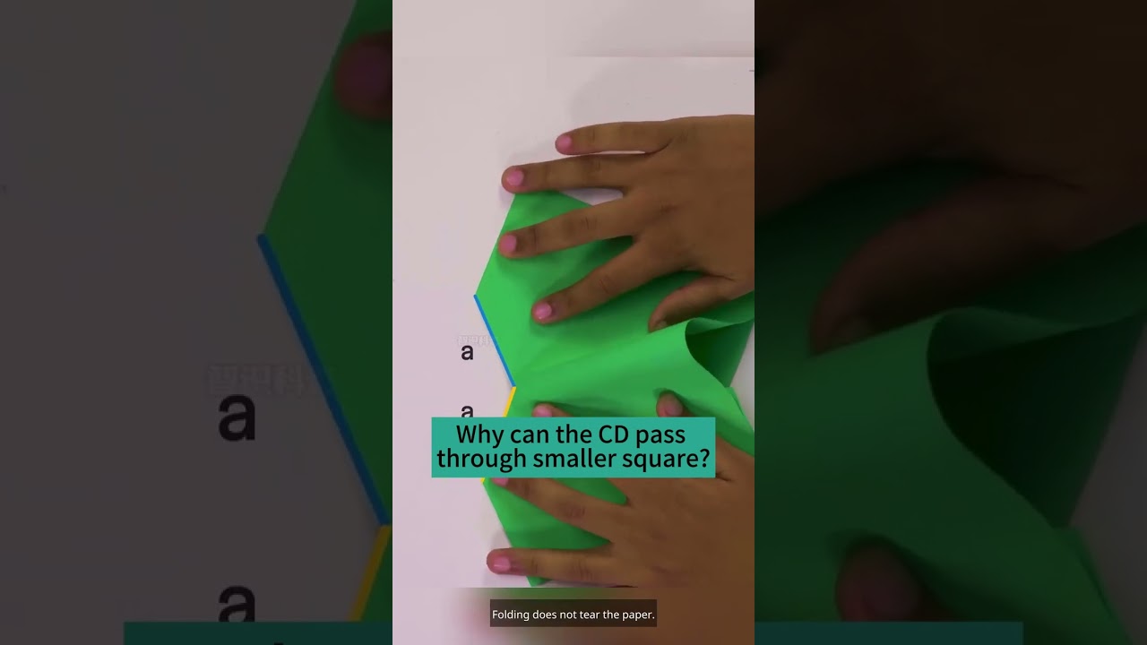 Why can the CD pass through smaller square? 