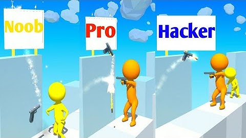 NOOB vs PRO vs HACKER | Gun Sprint | With Oggy And Jack | Dr.Octavius Gamer | ALL Levels