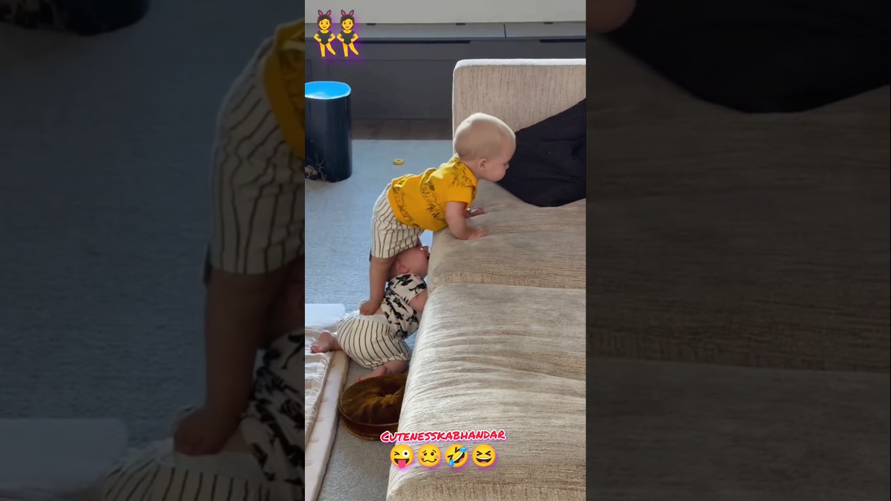 Hilarious Twin Babies 😂👶👶 | Double Trouble Moments #Shorts