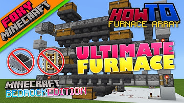 Tutorial | ULTIMATE FURNACE ARRAY | Minecraft Bedrock Edition How To