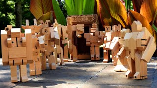 Woobots Wooden Transforming Robots (Stealth,Beetle,Truck,Bus,Carrier)