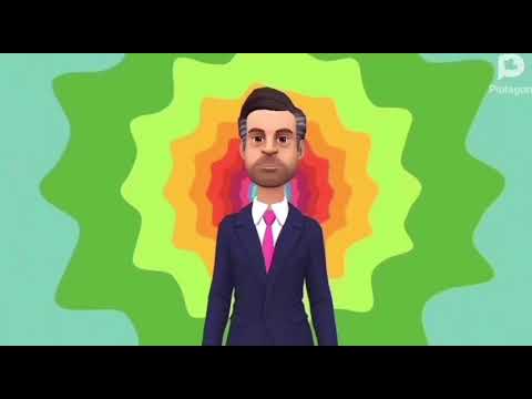 Plotagon “Neutral” emote at over 1 million times speed, edited in Kinemaster.