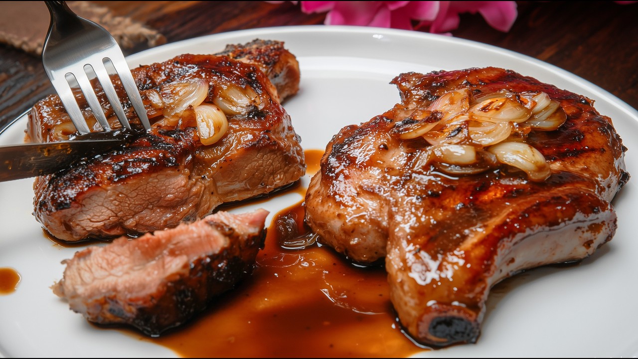 Мой секретный пятизвездочный трюк: свиной стейк в коле 😱🥩 ASMR Без разговоров #готовка