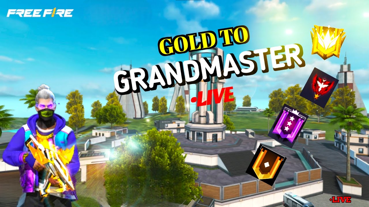🔴 Gold To Grandmaster Rank Push In Battle Royale Free Fire Live   !  Get Ready for Battle!
