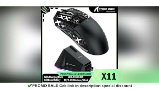 ATTACK SHARK X11 Wireless Gaming Mouse with Charging Dock PixArt PAW3311 Gaming Sensor, BT/2.4G Wire