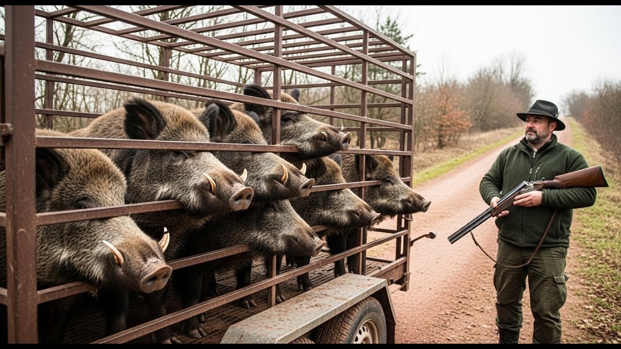 Wild Boar Nest! Wild Boar Trap, Texas Farmer Traps Millions of Invasive ...