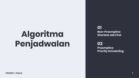Algoritma Penjadwalan - Shortest Job First & Priority Scheduling