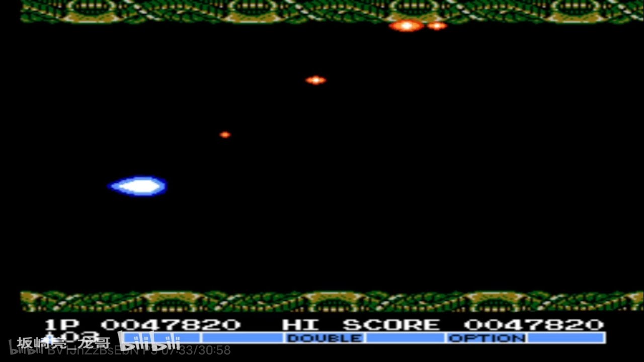 Gradius 2 (MMC5) Playthrough (No Miss,Type A) New Version,NES-PAL