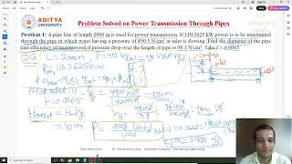 Lecture 135 Problem Solved on #Power Transmission Through #Pipes in #Fluid #Mechanics