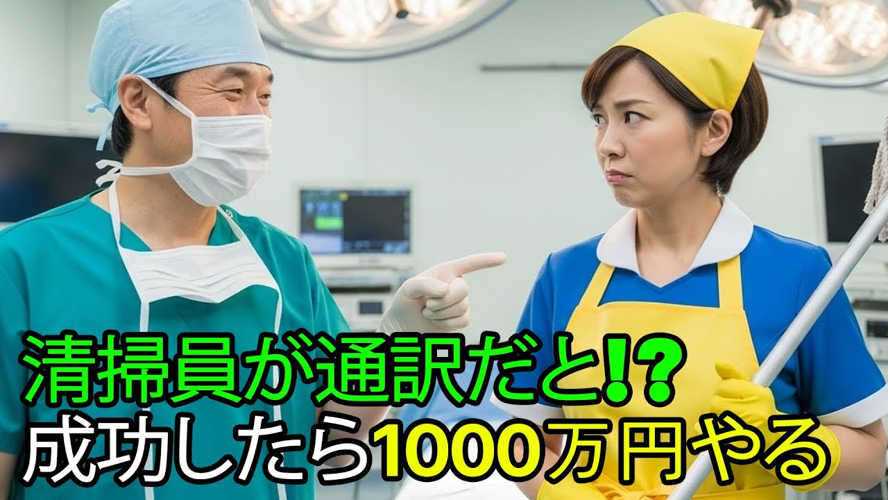 清掃員が通訳だと!? 成功したら1000万円やる
