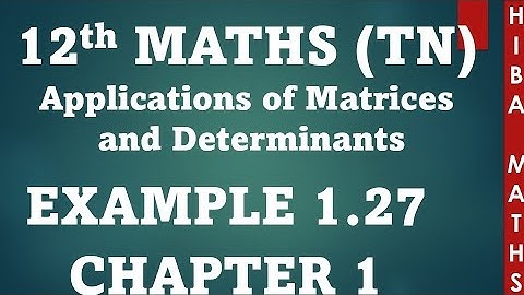 12th maths chapter 1 example 1.27 TN syllabus hiba maths