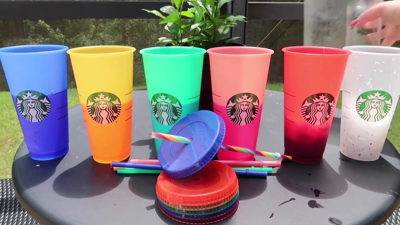 2020星巴克夏日冷饮变色杯2020 Starbucks Color Changing Reusable Cold Cups Youtube
