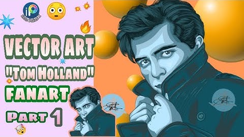 VECTOR ART PROCESS TOM HOLLAND aka Spiderman🤙🏻 (lineart, shading, blending) PART I