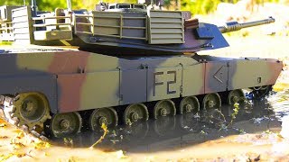 EXTREME RC ACTION IN WATER AND MUD!! RC SCALE MODEL TANK ABRAMS M1A2 PRO-EDITION!