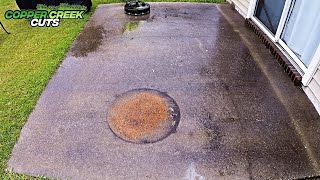 100% Free Patio Makeover For Homeowner In The Rain (Oddly Satisfying Pressure Washing)