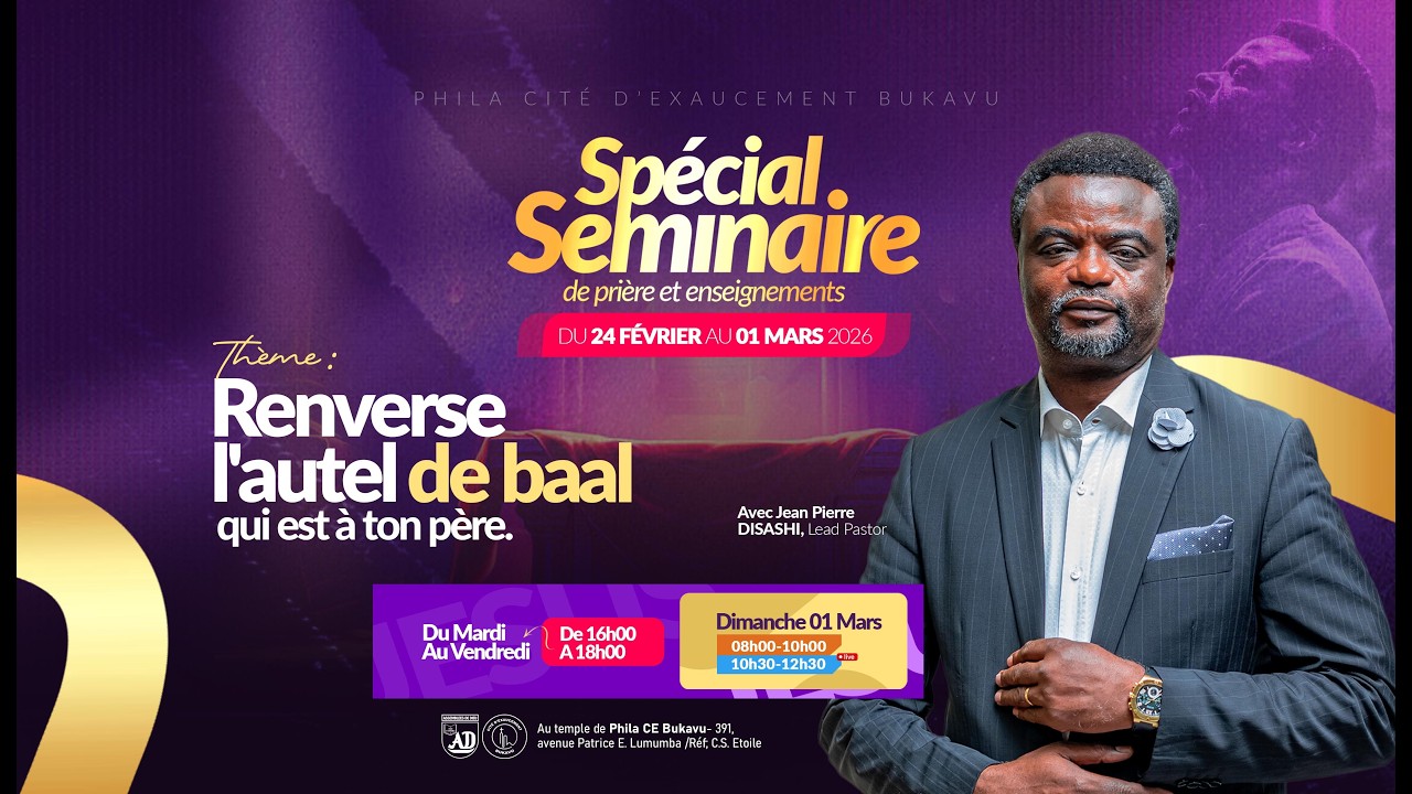Séminaire  l Jour 1  l Jean-Pierre DISASHI, Lead Pastor l Phila CE BKV