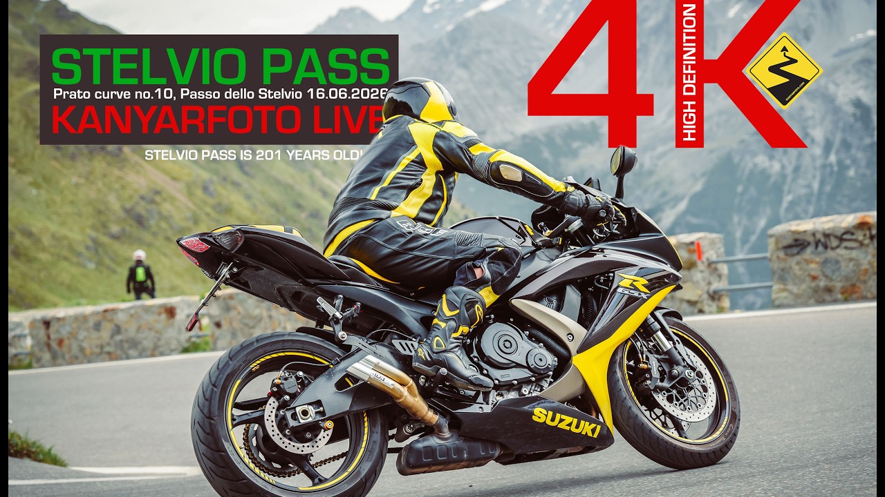 Kanyarfoto Live 4K PLAYBACK from Stelvio Pass - Curve no10. Prato