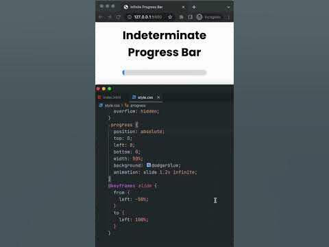 Indeterminate Progress Bar Animation #shorts - YouTube