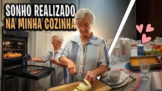 My mom cooking in my kitchen 😍 we made delicious recipes for our guests.