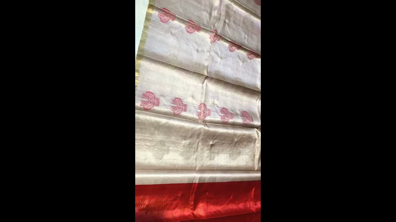 Handloom kosa silk boota jala saree