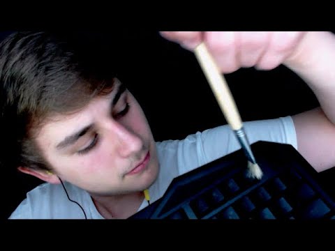 Limpiando mi teclado ASMR (brushing + sonidos de teclado) ASMR Español