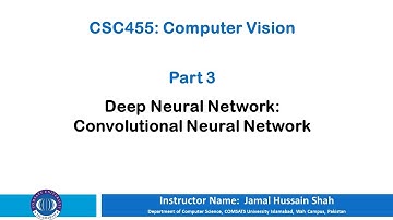 Part 3: Deep Neural Network: Convolutional Neural Network