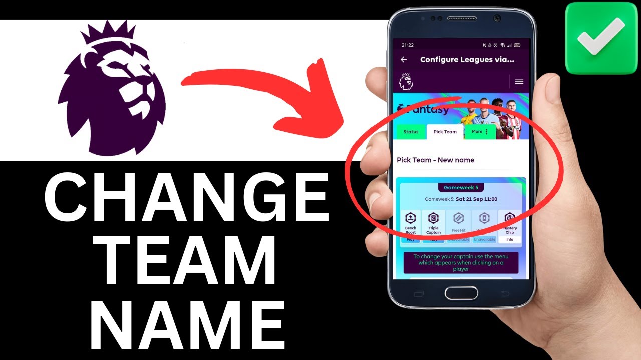 How To Change Team Name In Fantasy Premier League App (Full Guide)