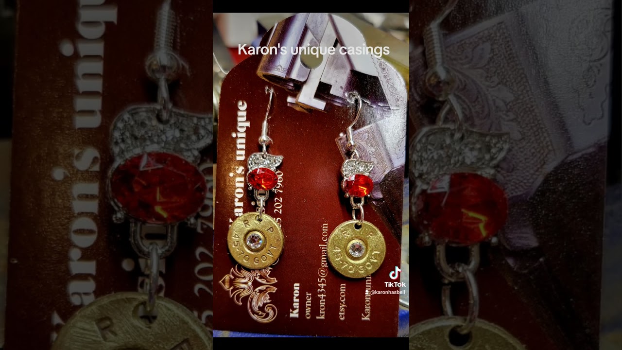 Karon's unique casings made a 1 of a kind jewelry set for Christmas 